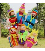 6 PCS Wooden Head Finger Puppets